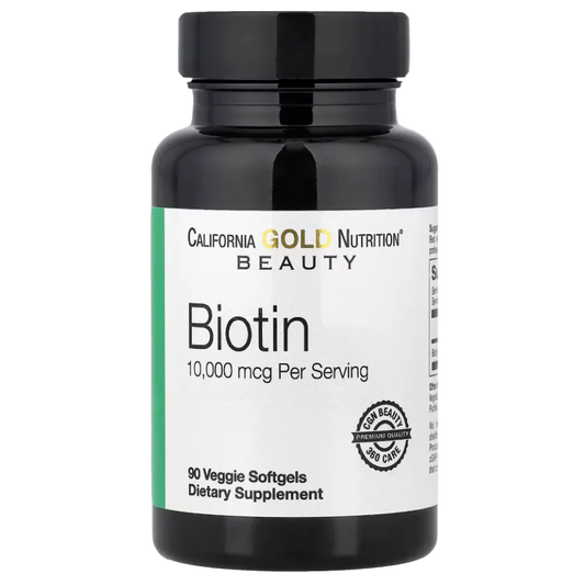 California Gold Nutrition, Biotin, 10,000 mcg, 90 Veggie Softgels