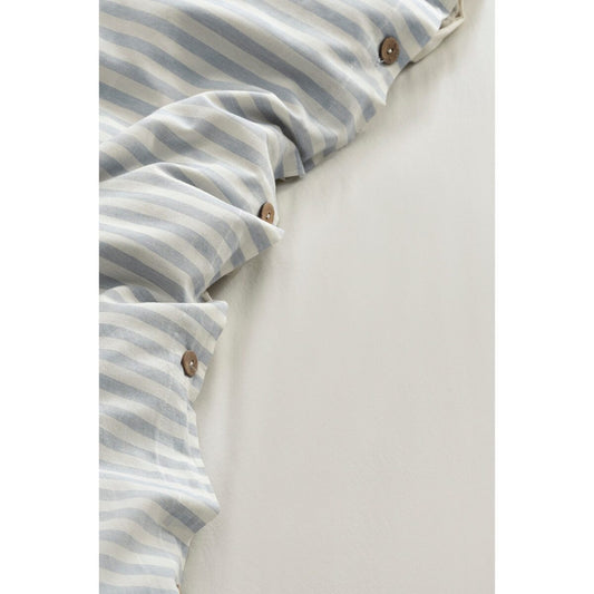 Yarn Dye Double Duvet Cover Set Boho Blue