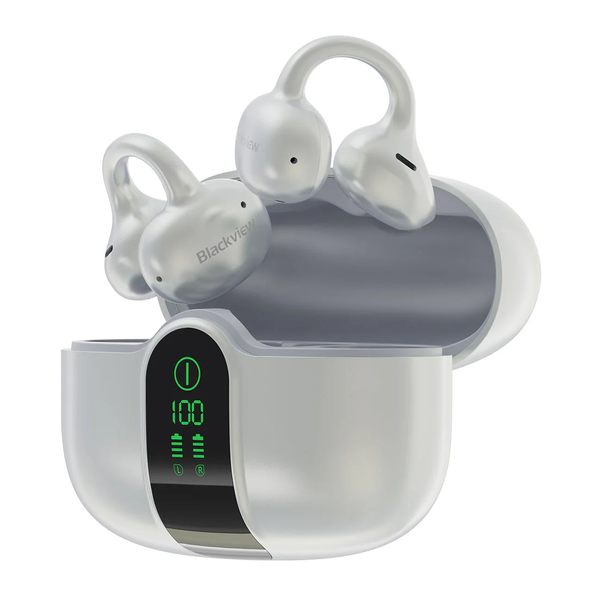 Blackview AirBuds 15 IPX5 Waterproof LED Display Bluetooth 6.0 Clip-on OWS Earbuds