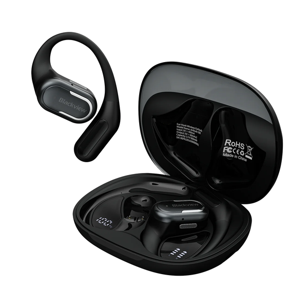 Blackview AirBuds 300 IPX5 Waterproof Smart Digital Power Display ENC Noise Cancellation Microphone Bluetooth 6.0 Open-ear OWS Earbuds