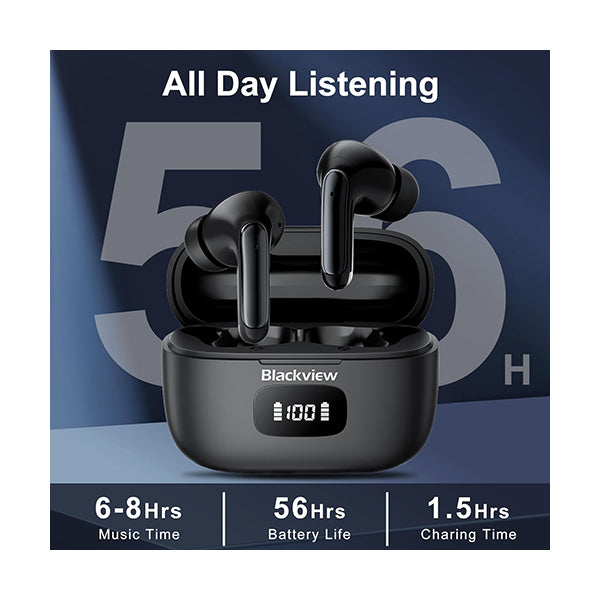 Blackview AirBuds 8 Wireless Earbuds, Wireless Headphones Bluetooth 5.3 Headphones, NEW Bluetooth Earphones in Ear Deep Bass Noise Cancelling Bluetooth Earbuds Ear Buds IPX7 Waterproof LED Display