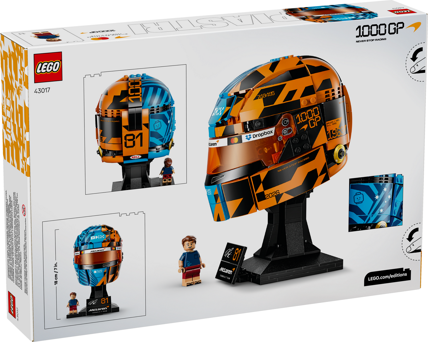 Lego McLaren Mastercard F1 Team Oscar Piastri Helmet (43025)