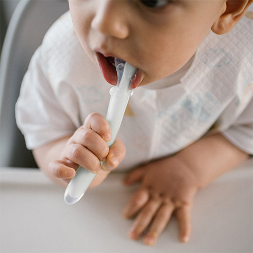 BabyOno - Silicone Flexible Spoon - Mint New
