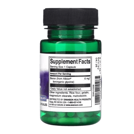 Swanson, Albion, Boron, 6 mg, 60 Capsules