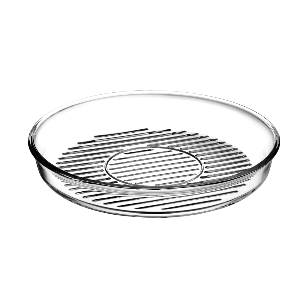 Borosilicate Glass Grilled Round Baking Tray 31.85 cm