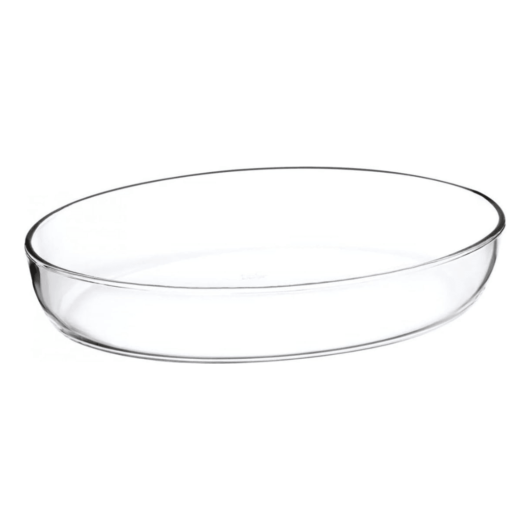 Borosilicate Glass Oval Oven Tray, 3200 ml Capacity