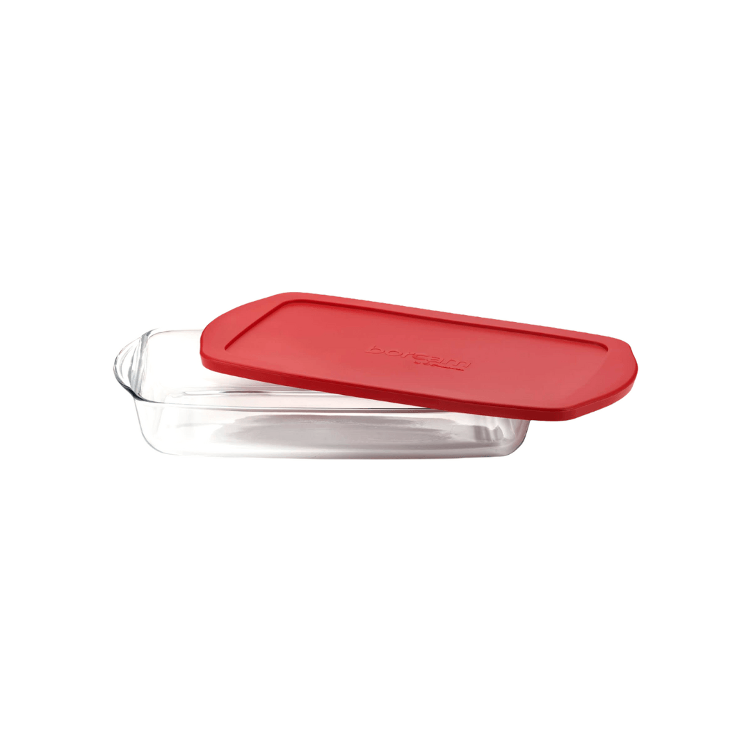 Borosilicate Glass Rectangular Casserole With Lid 40 x 25 x 6 cm