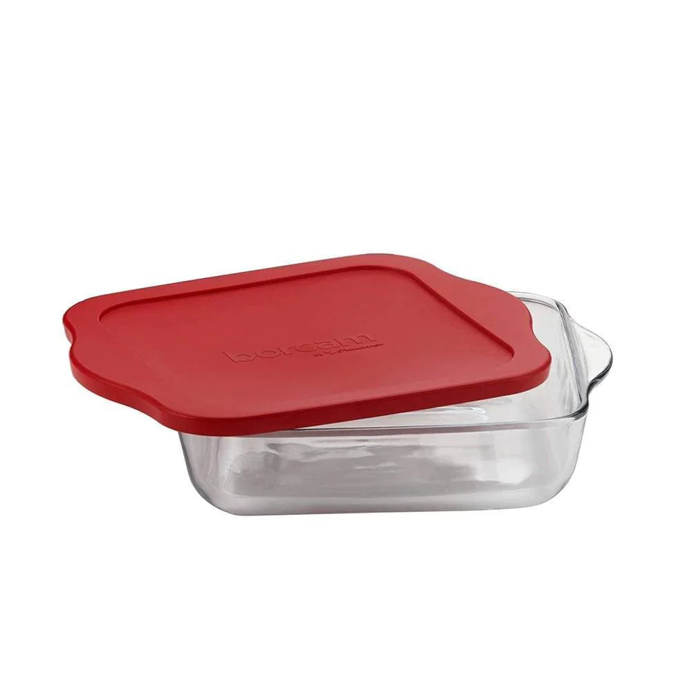 Borosilicate Glass Square Casserole With Lid 25.6 × 22 × 6 cm