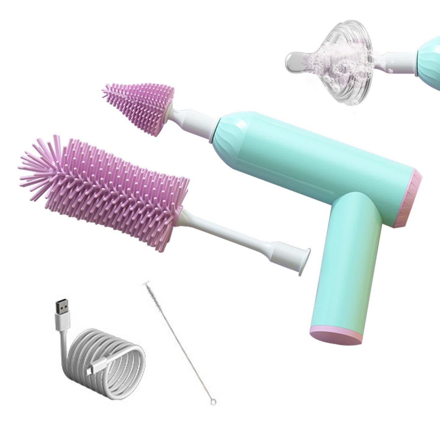 Baby Bottle Brush Kit – Electric, Rechargeable, Hassle-Free