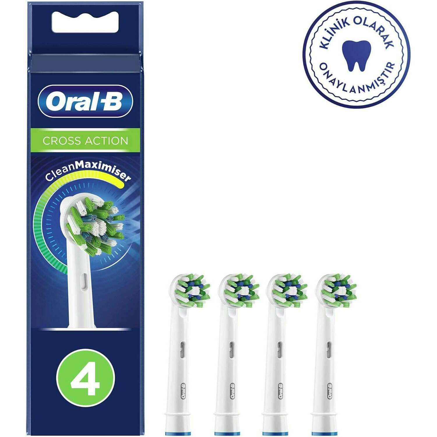 4x Cross Action Replacement Brush Heads - Medaid International