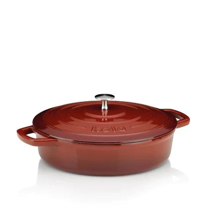 Kela Roasting Tray Round Red 3.2L