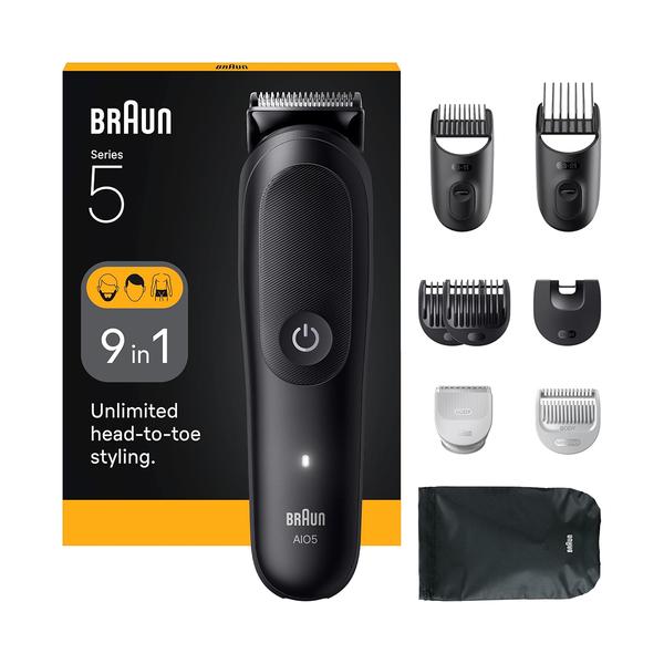 Braun AIO5540 All-in-One Series 5 9-in-1 Grooming Kit with Ultra Sharp Blade - Black