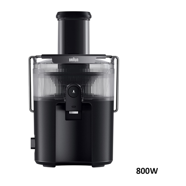 Braun MultiJuice 5 SJ5000, Centrifuge ColdXtract Technology, Filling Opening 75 mm, Juice Container 1.5L, Anti-Drip System, Quadruple Security System, Stainless Steel Filter, 800W, Black