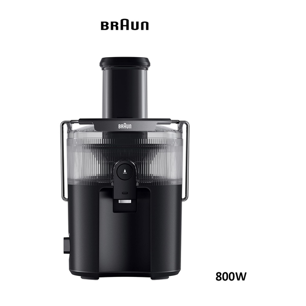 Braun MultiJuice 5 SJ5000, Centrifuge ColdXtract Technology, Filling Opening 75 mm, Juice Container 1.5L, Anti-Drip System, Quadruple Security System, Stainless Steel Filter, 800W, Black