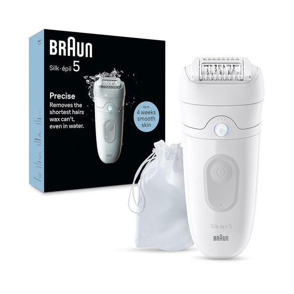 Braun Epilator Silk-épil 5, Hair Removal Device, Women Shaver & Trimmer, Wet and Dry, Includes Skin Contact Cap, SE5011