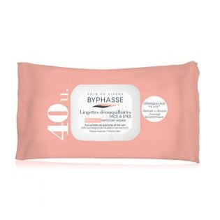 Byphasse makeup remover wipes with pomegranate & green tea for mature skin 40 sheets