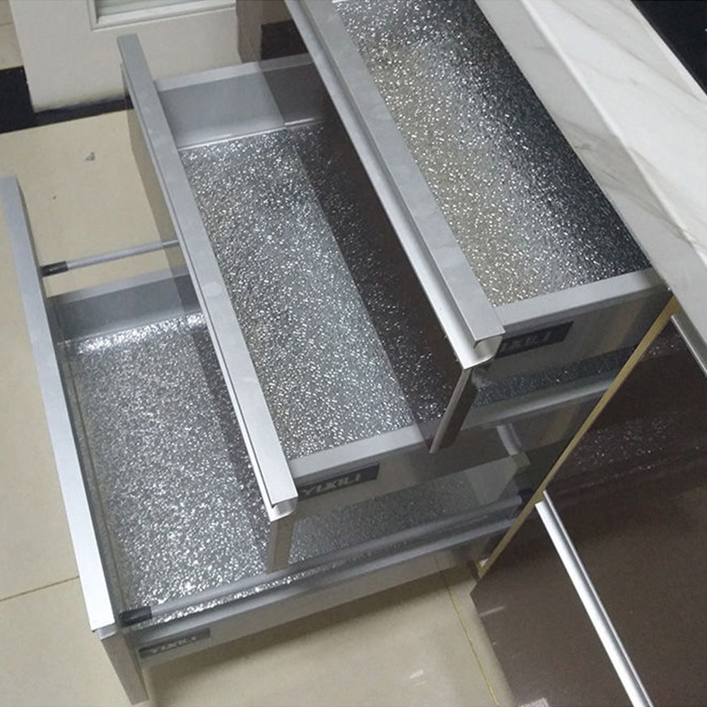 Waterproof Peel and Stick Oil-Proof Self Adhesive Aluminum Foil 60x500cm