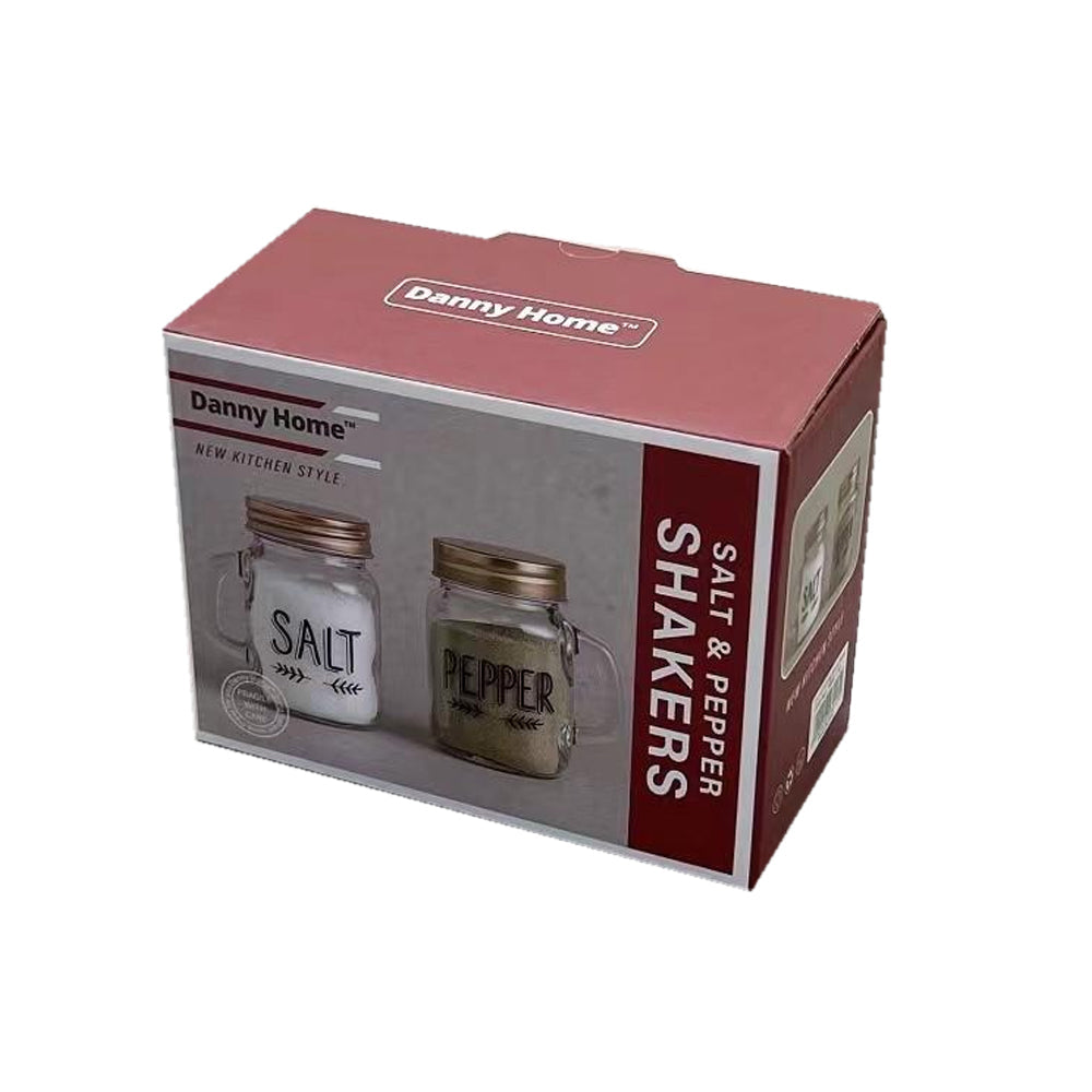 2-Pieces 120ml Clear Glass Salt and Pepper Shakers Set