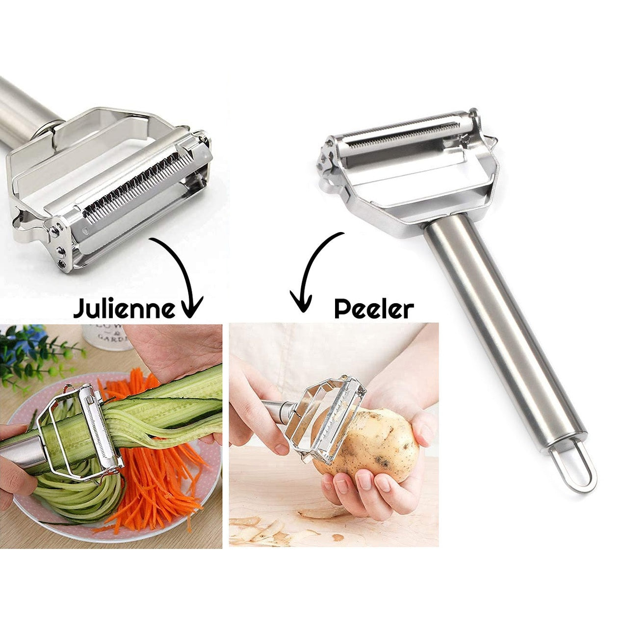 2 in 1 High Quality SS Peeler
