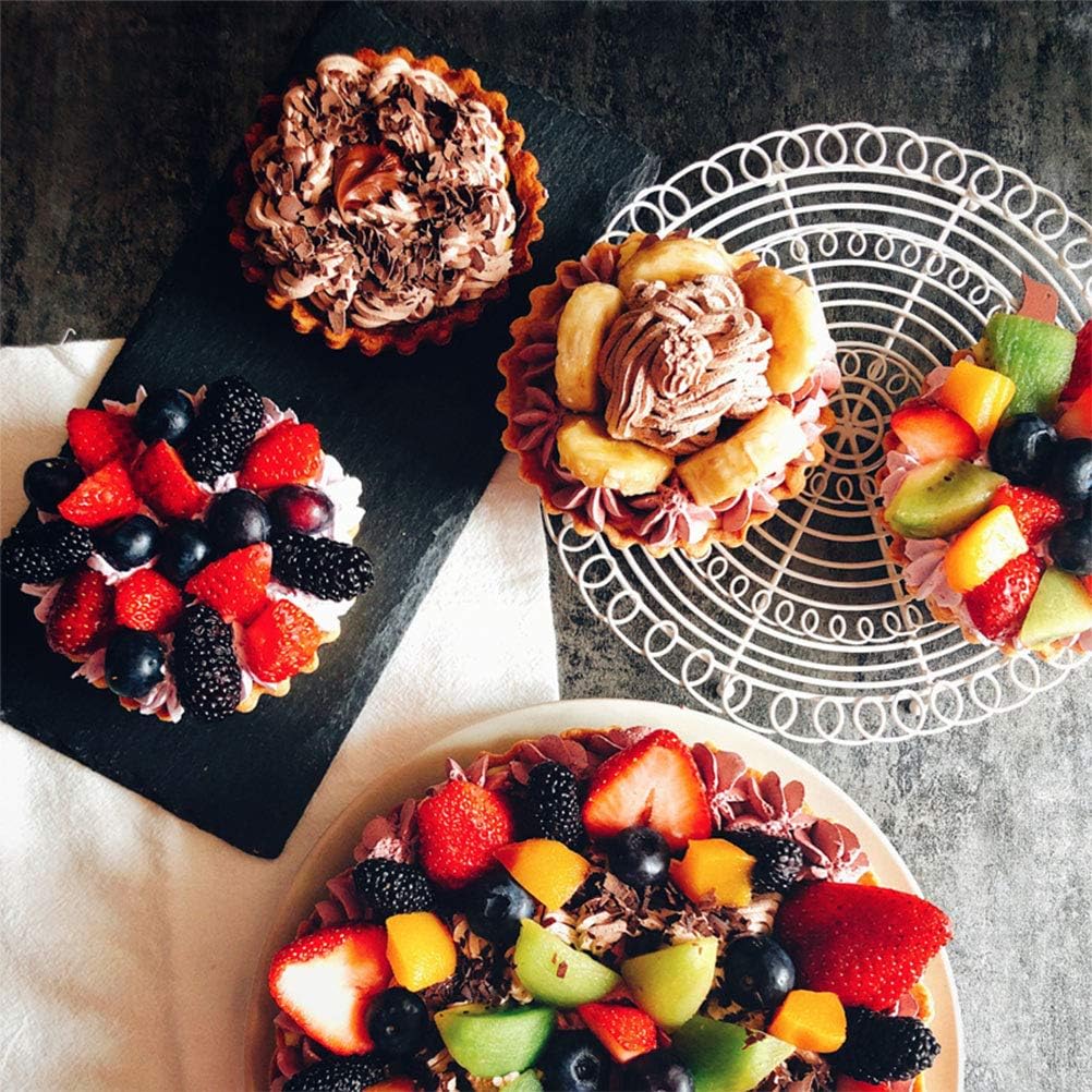 Danny Home 4-Pcs Carbon Steel Premium quality , Non-stick Detachable Mini Round Tart Pan 11.8cm