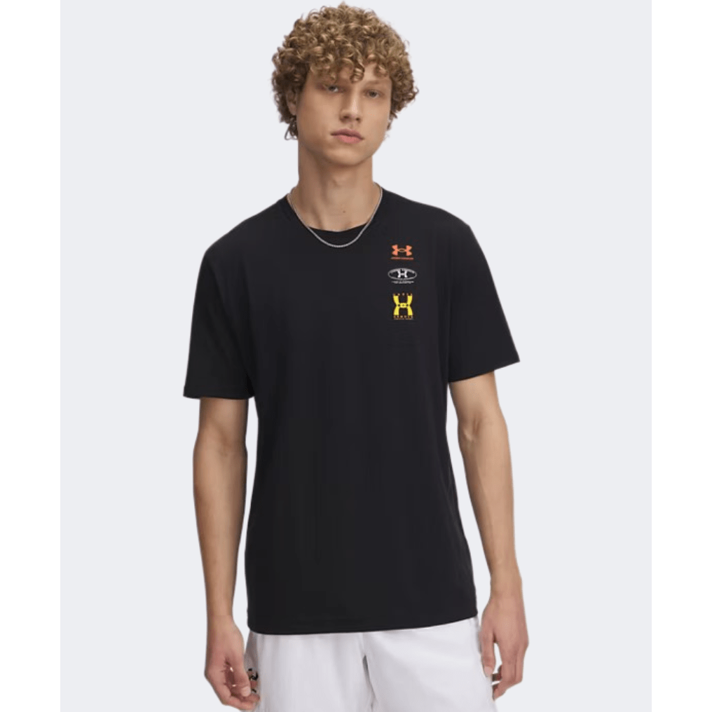 Under Armour Evolution Logo Men Lifestyle T-Shirt Black/White/Gold - Medaid International