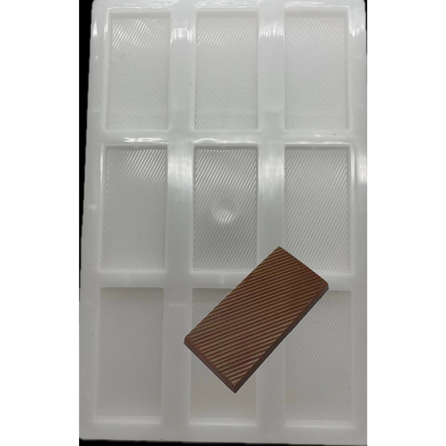 Wavy Rectangle Shape Polycarbonate Chocolate Mold