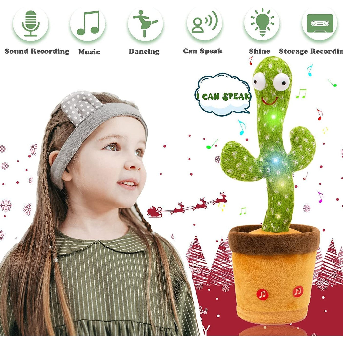 Interactive Speaking Cactus Toy لعبة صبار ناطقة تفاعلية