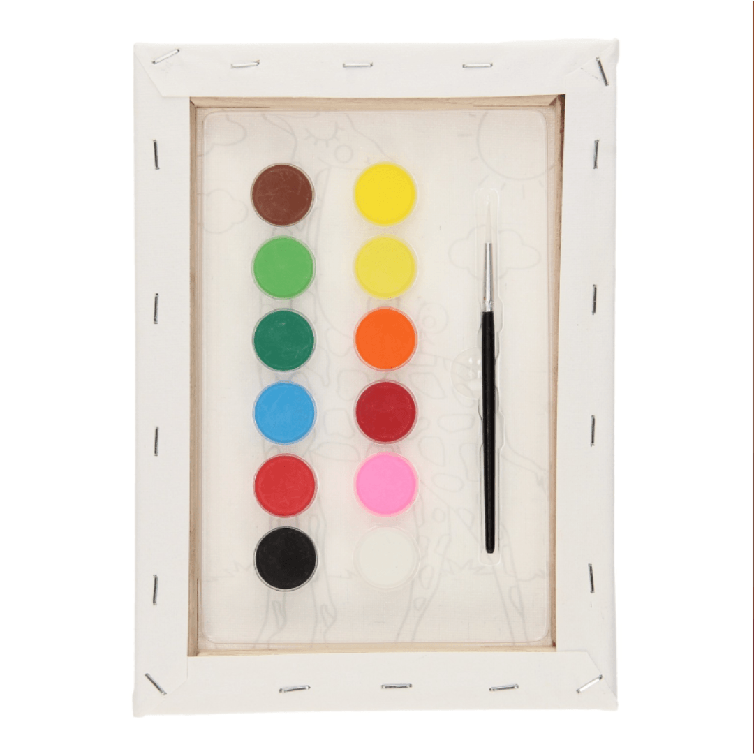 Canvas giraffe painting set 18×25cm