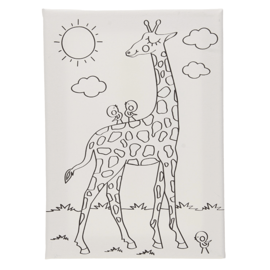 Canvas giraffe painting set 18×25cm