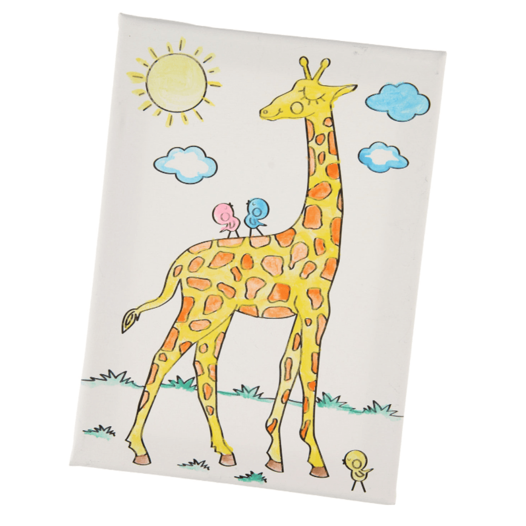 Canvas giraffe painting set 18×25cm