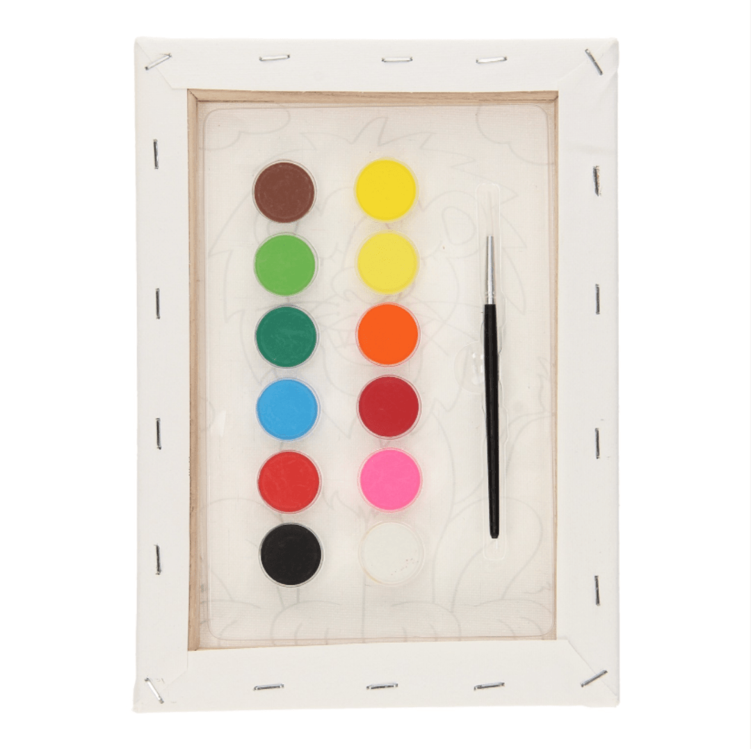 Canvas lion painting set 18 x 25 cm
