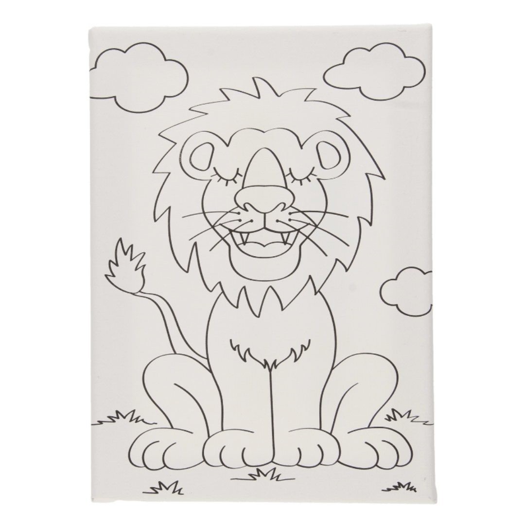 Canvas lion painting set 18 x 25 cm