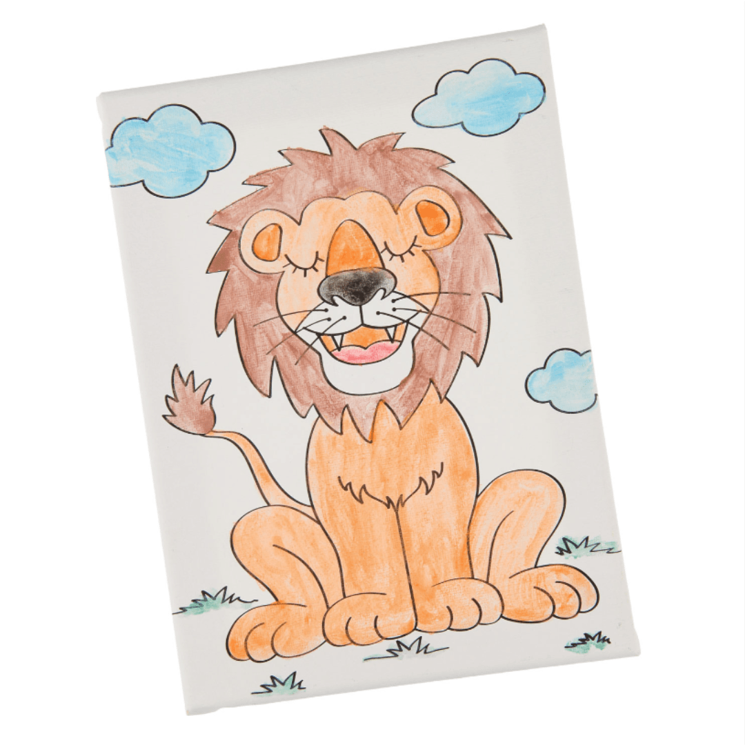 Canvas lion painting set 18 x 25 cm