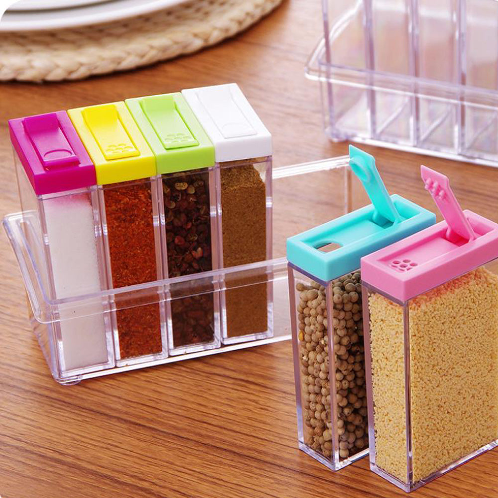 Transparent Plastic Seasoning Six-piece Set