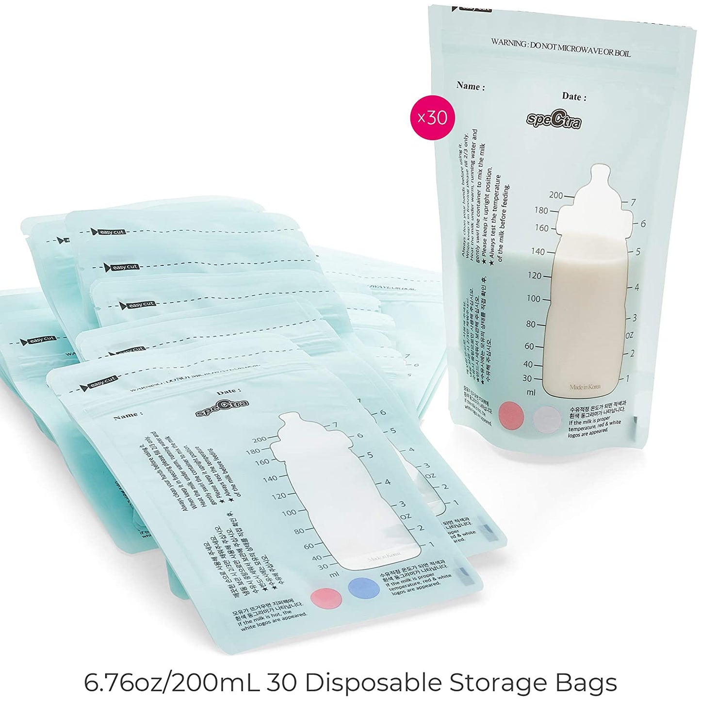 Spectra Disposable Storage Bags 30 Pack Leak-Proof Milk Storage