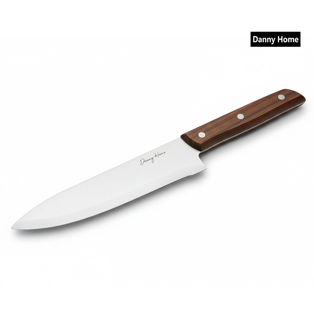 Danny Home Stainless Steel Chef Knife Walnut Wood 33cm