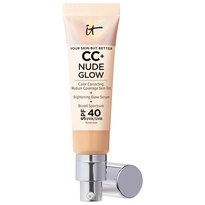 IT Cosmetics  CC+ Nude Glow Lightweight Foundation + Glow Serum with SPF 40 and Niacinamide-medium