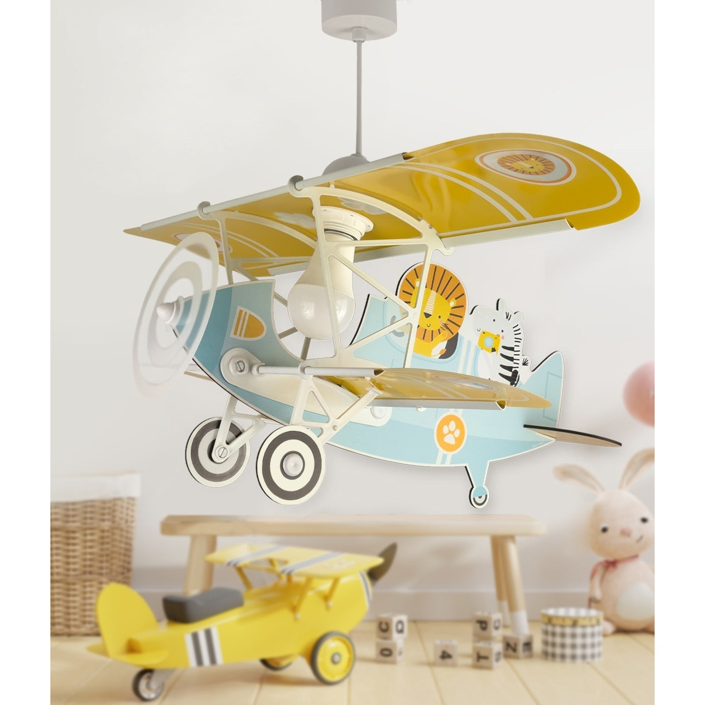 Dalber Children's Hanging Lamp Airplane Little Lion Nursery Light