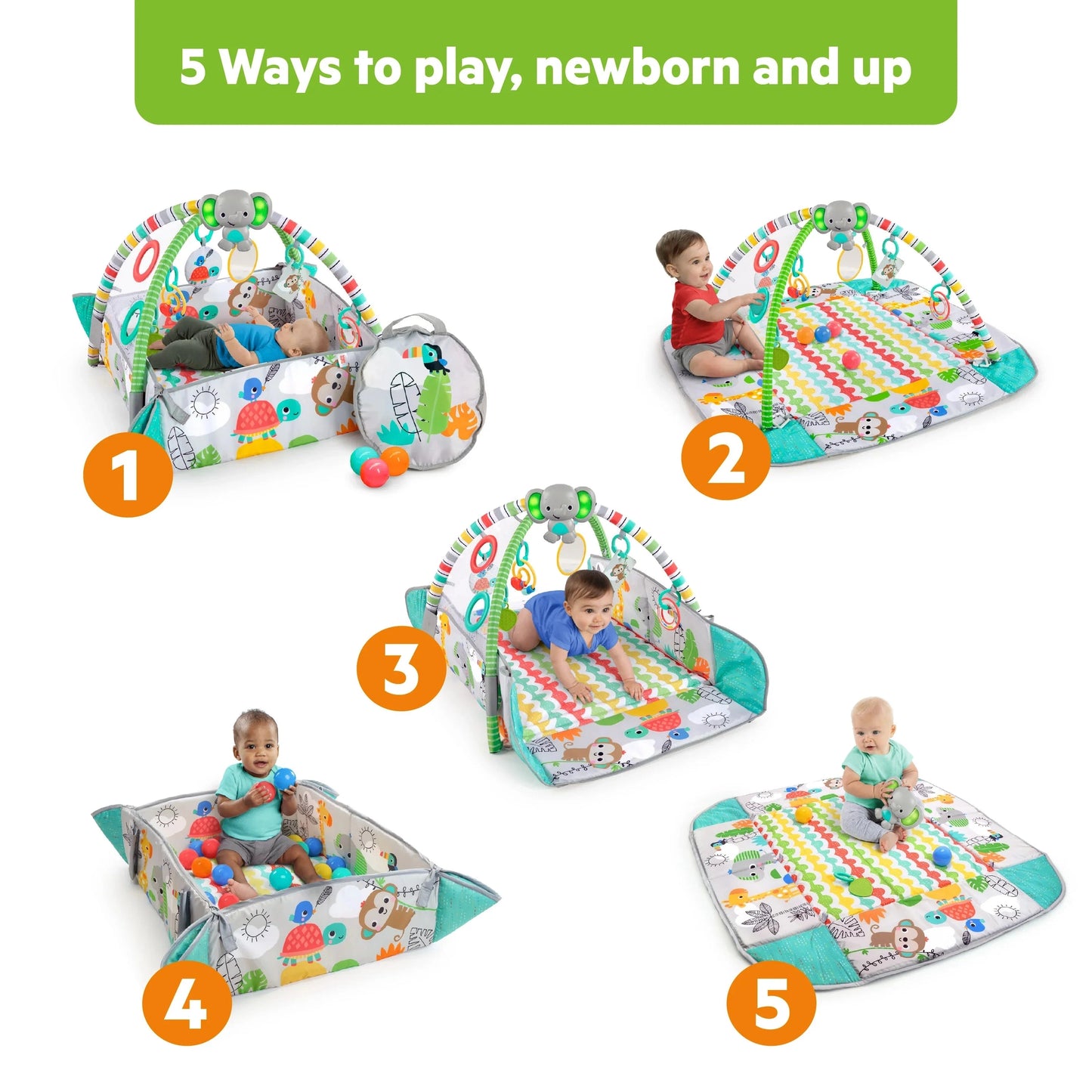 Kids2 - Be 5in1 Gym Ball Pit - Tropical