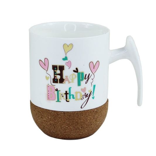 Birthday Ceramic Mug with Cork Bottom