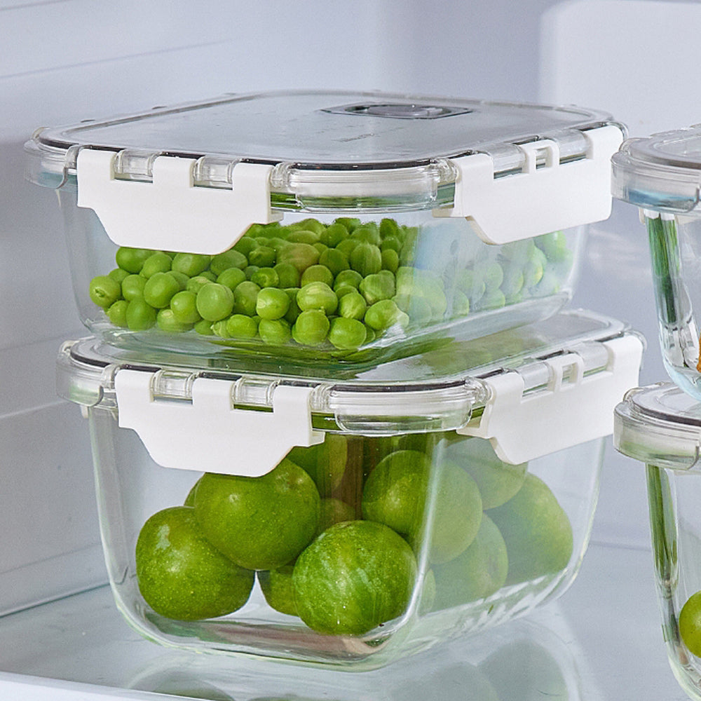 630ml Borosilicate Rectangle Glass Food Storage Container With Microwave, Freezer &amp; Dishwasher Safe NFH-77309