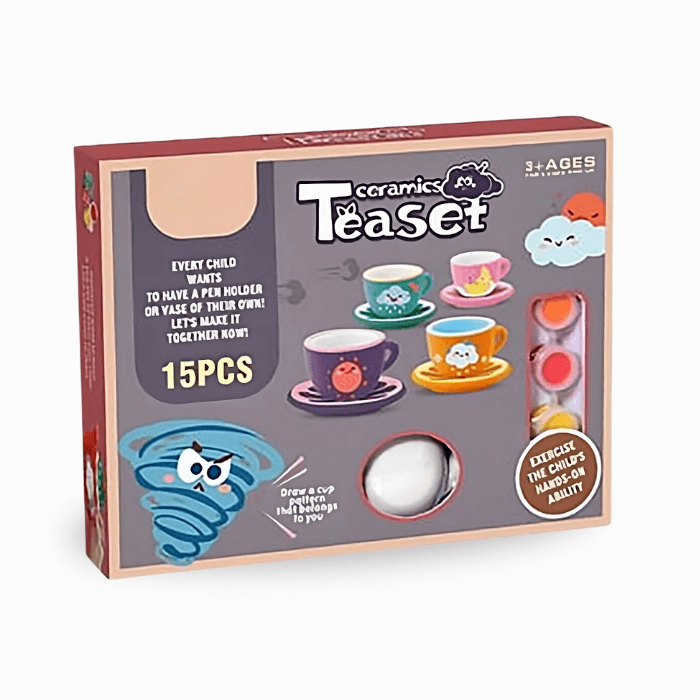 Tea Set Painting  | Tiny Ceramics - Medaid International