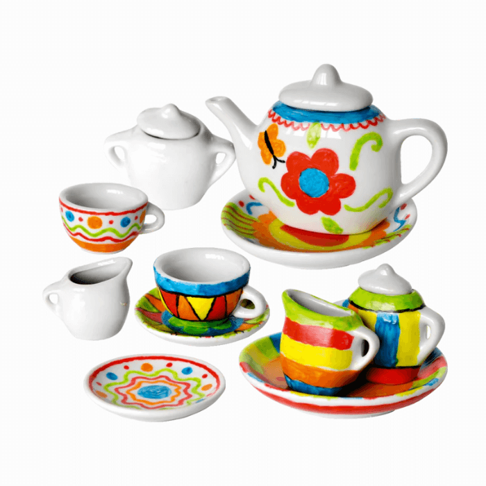 Tea Set Painting  | Tiny Ceramics - Medaid International