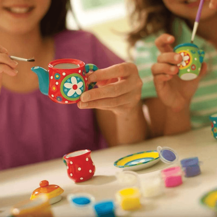 Tea Set Painting  | Tiny Ceramics - Medaid International