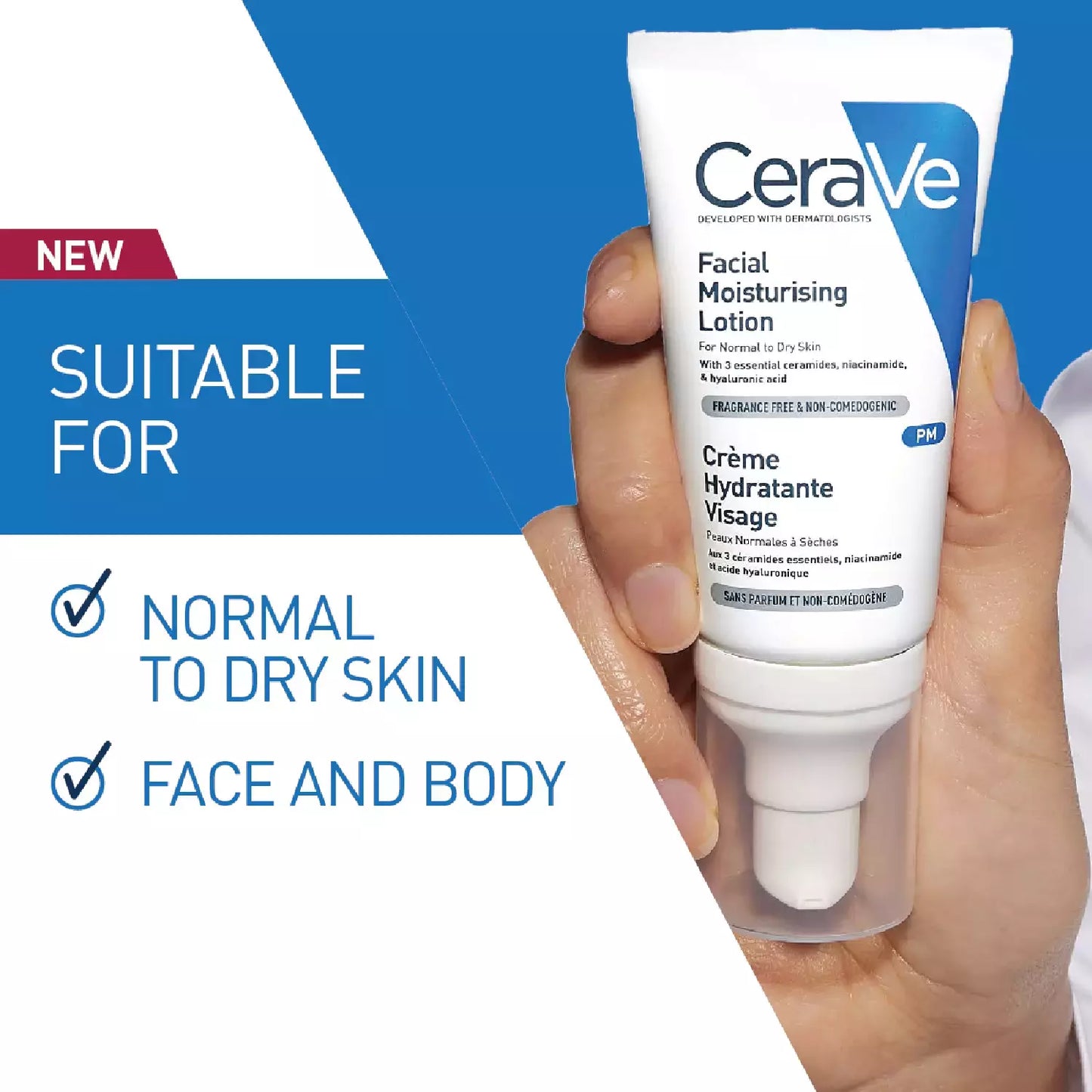 CeraVe PM moisturising lotion for normal to dry skin 52ml