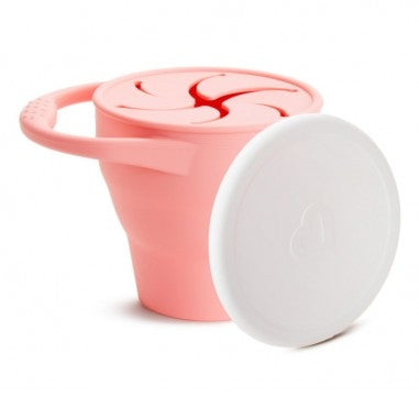 Munchkin C’est Silicone! Collapsible Snack Catcher with Lid Toddler Food Cup