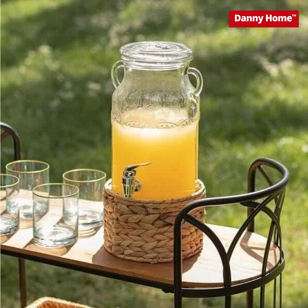 Danny Home Dispenser with Tap & Woven Stand 3100ml