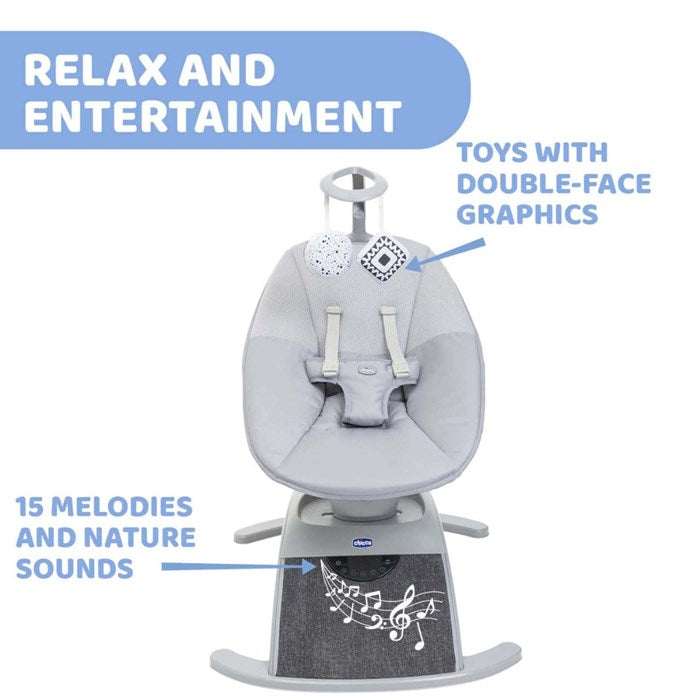 Chicco - Comfy Wave Baby Bouncer - Silver Spring