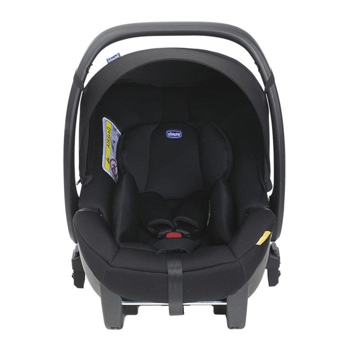 Chicco - Seety Stroller - Seety Carrycot (Boston Grey) - Kory (Black - Full 360 i-size Base - Travel System
