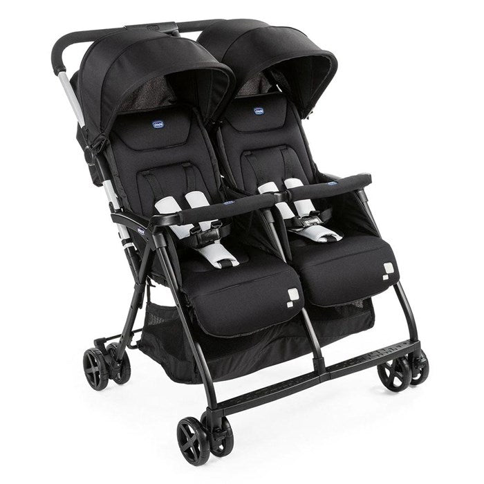 Chicco - Ohlala Twin Baby Stroller W/Rain Cover & Confort Kit - Black
